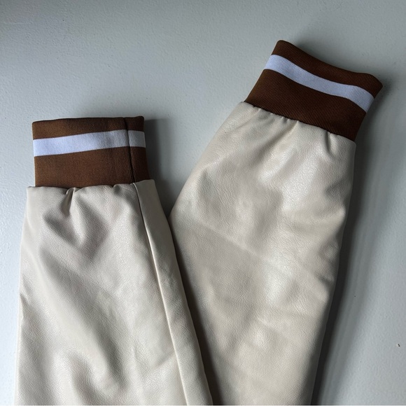 boohoo MAN Varsity Jacket Brown & White Size Large 2013 Confidence Humanity Coat - Picture 7 of 12